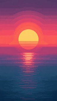 Free Sunset Ocean Serenity Image - Sunset, Ocean, Pixel | Download at ...