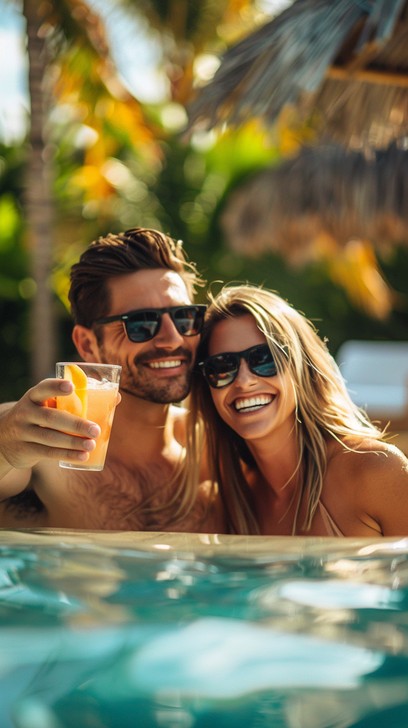 Free Poolside Happy Hour Image - Pool, Couple, Tropical | Download at ...