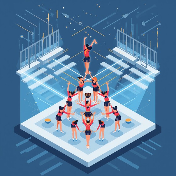 Free Cheerleading Pyramid Formation Image - Cheerleading, Pyramid ...