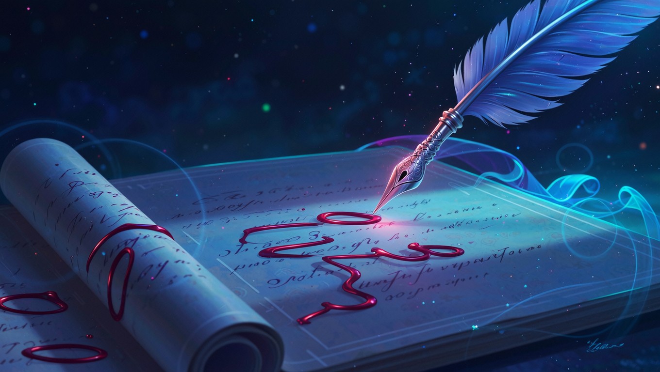 Magnificent Writing Free Magical Writing Transformation Image - Quill, Magical, Parchment ...