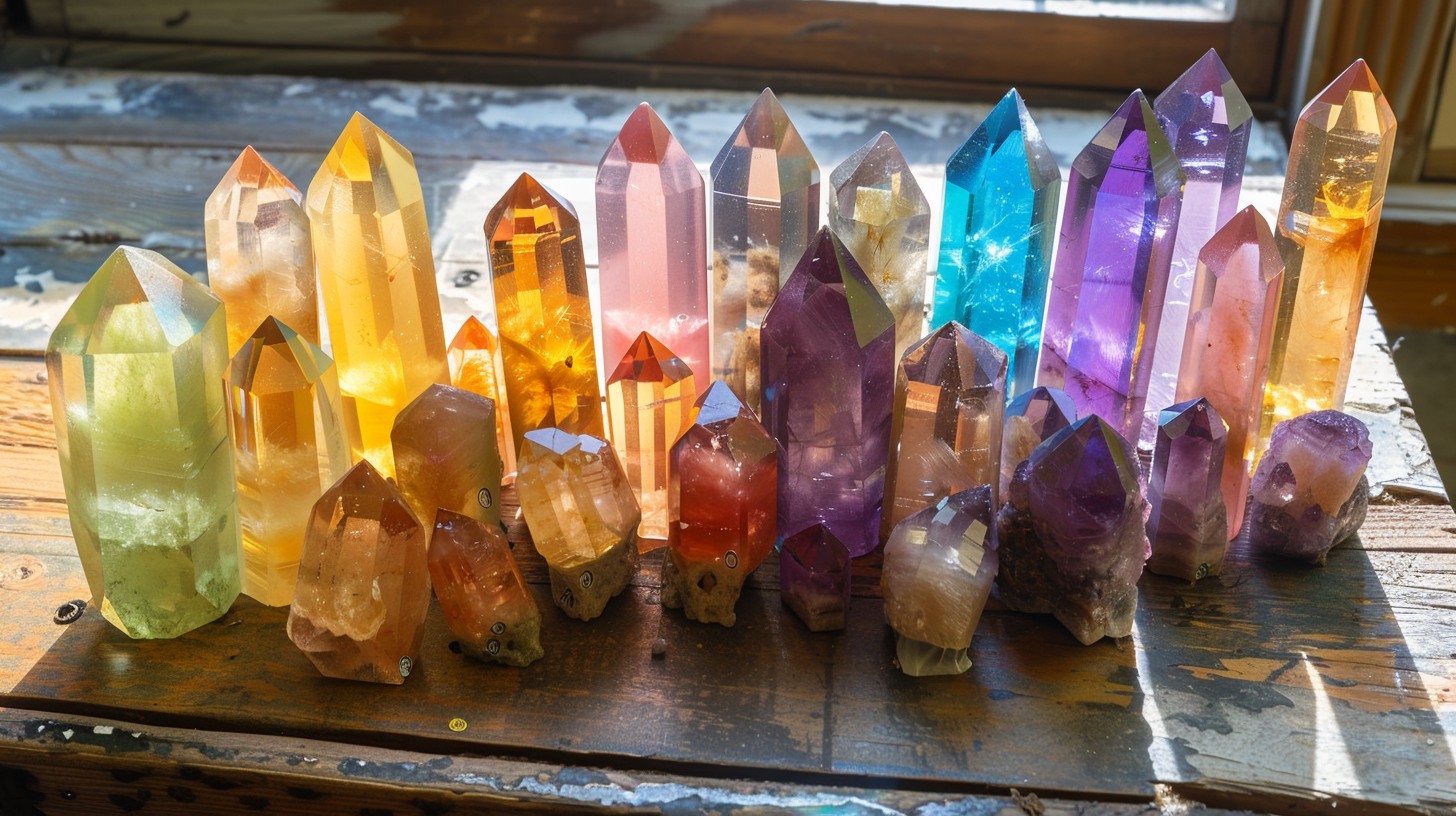 Free Colorful Crystal Array Photo - Crystals, Colorful, Wooden ...