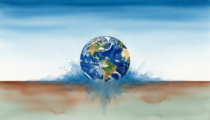 Free Earth Dissolving Beautifully Image - Watercolor, Earth, Planet ...