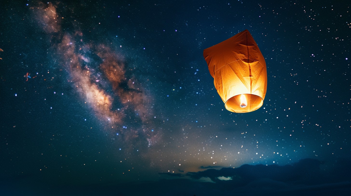 Free Sky Lantern Glow Image - Lantern, Sky, Night | Download at StockCake