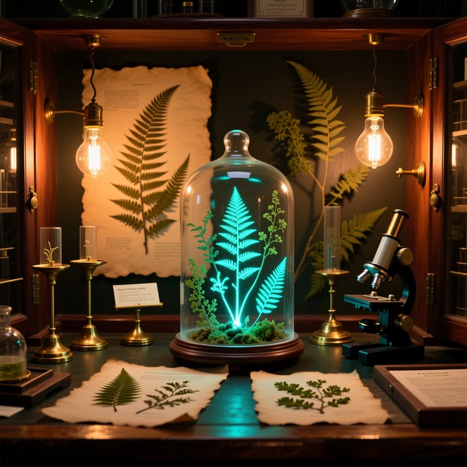 Free Luminous Botanical Study Photo - Bioluminescent, Botanical, Ferns ...