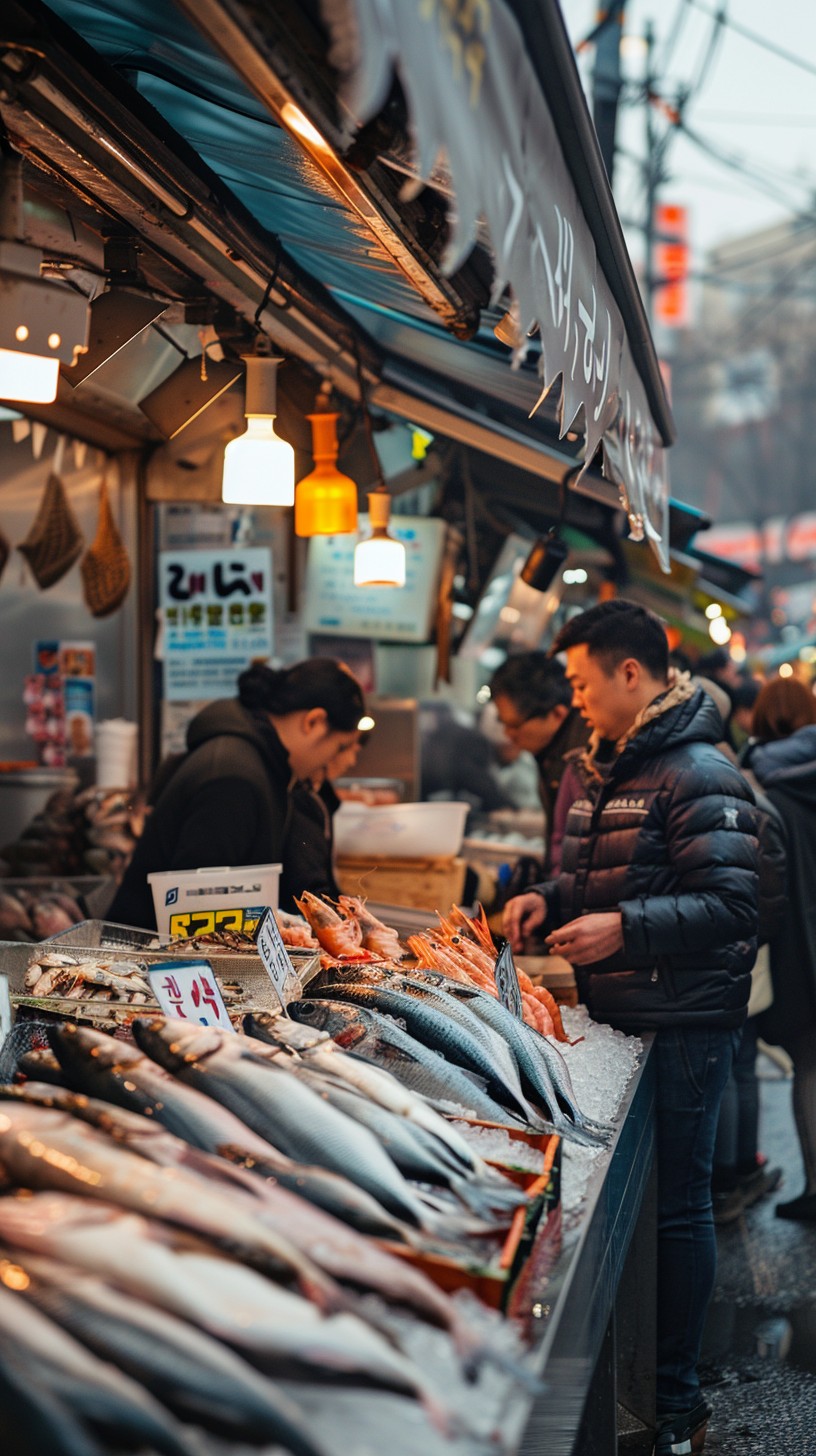 Free Bustling Fish Market Image - Market, Seafood, Customers | Download ...