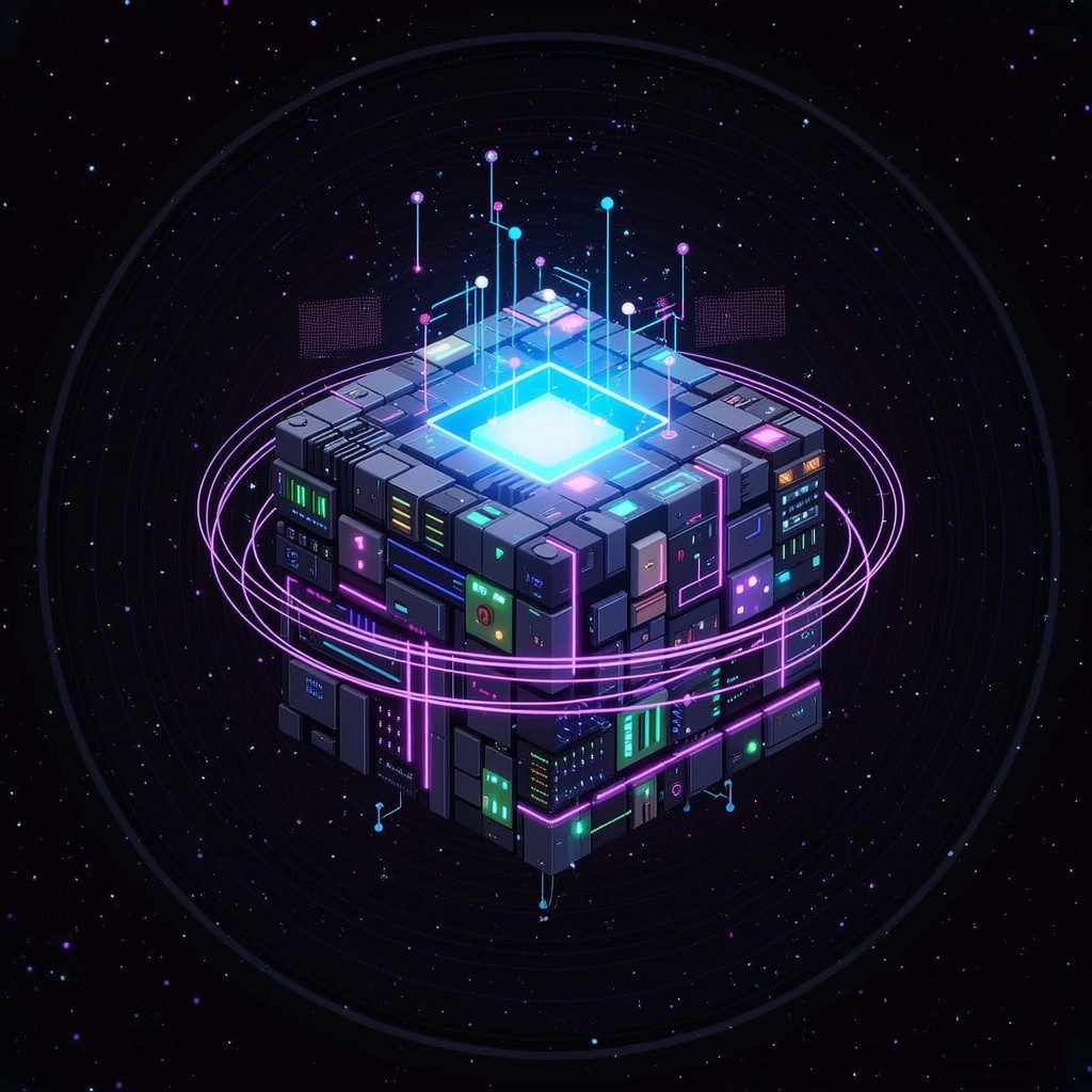Free Quantum Cube Technology Image - Cyberpunk, Pixel, Isometric ...