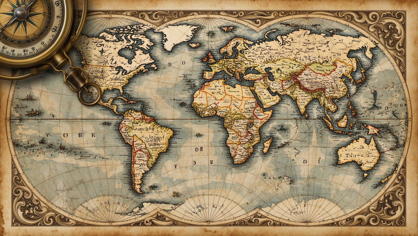 Map Photo Free Vintage World Map Image - Vintage, Antique, Map | Download at ...