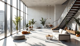 Free Luxurious Urban Sanctuary Image - Penthouse, Minimalist, Modern ...
