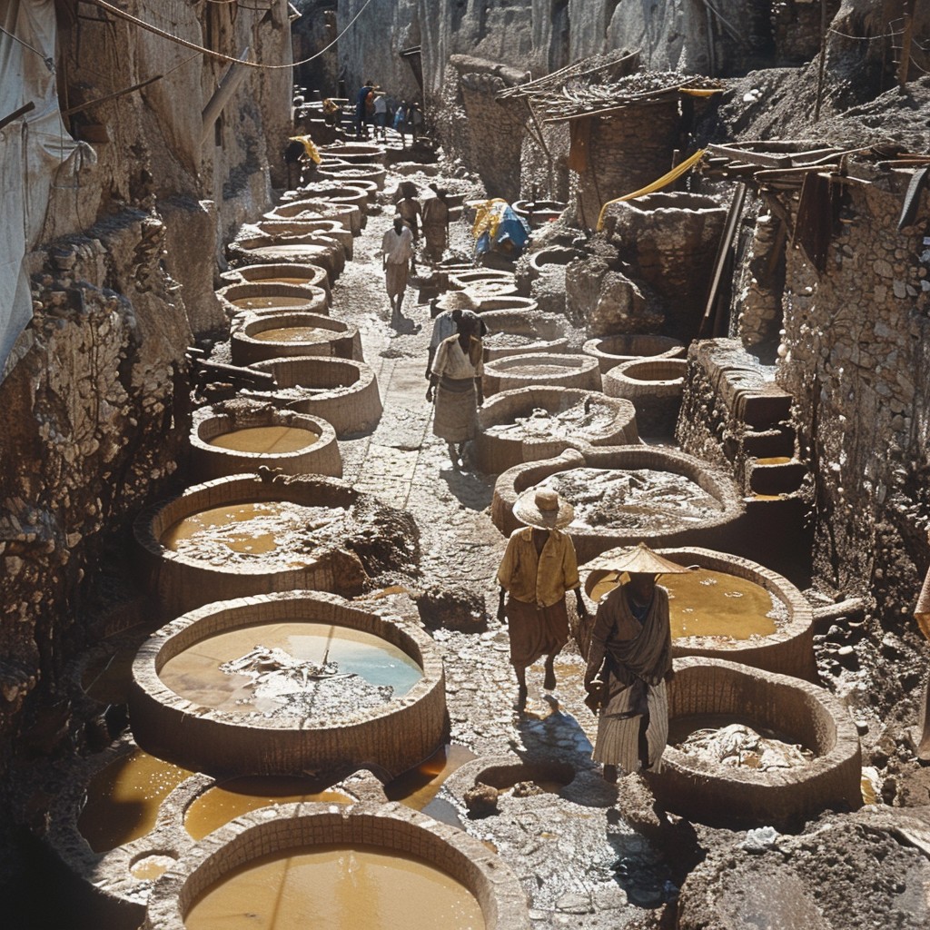 Free Traditional Tanning Vats Image - Tannery, Workers, Vats | Download ...