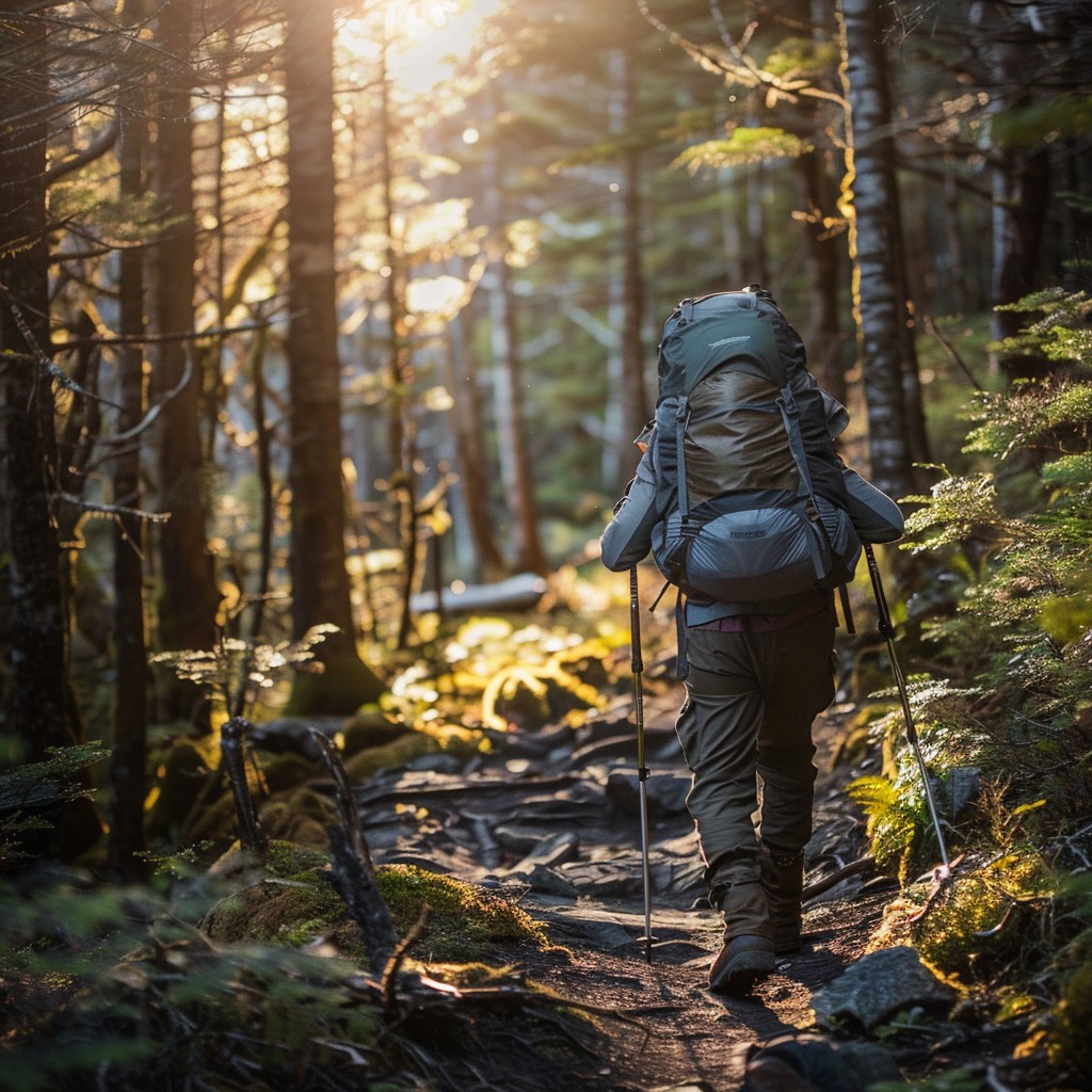 Free Hiking Forest Trail Image - Hiker, Forest, Sunlight | Download at ...