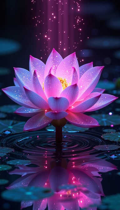 Free Digital Lotus Glow Image - Lotus, Cyberpunk, Digital | Download at ...