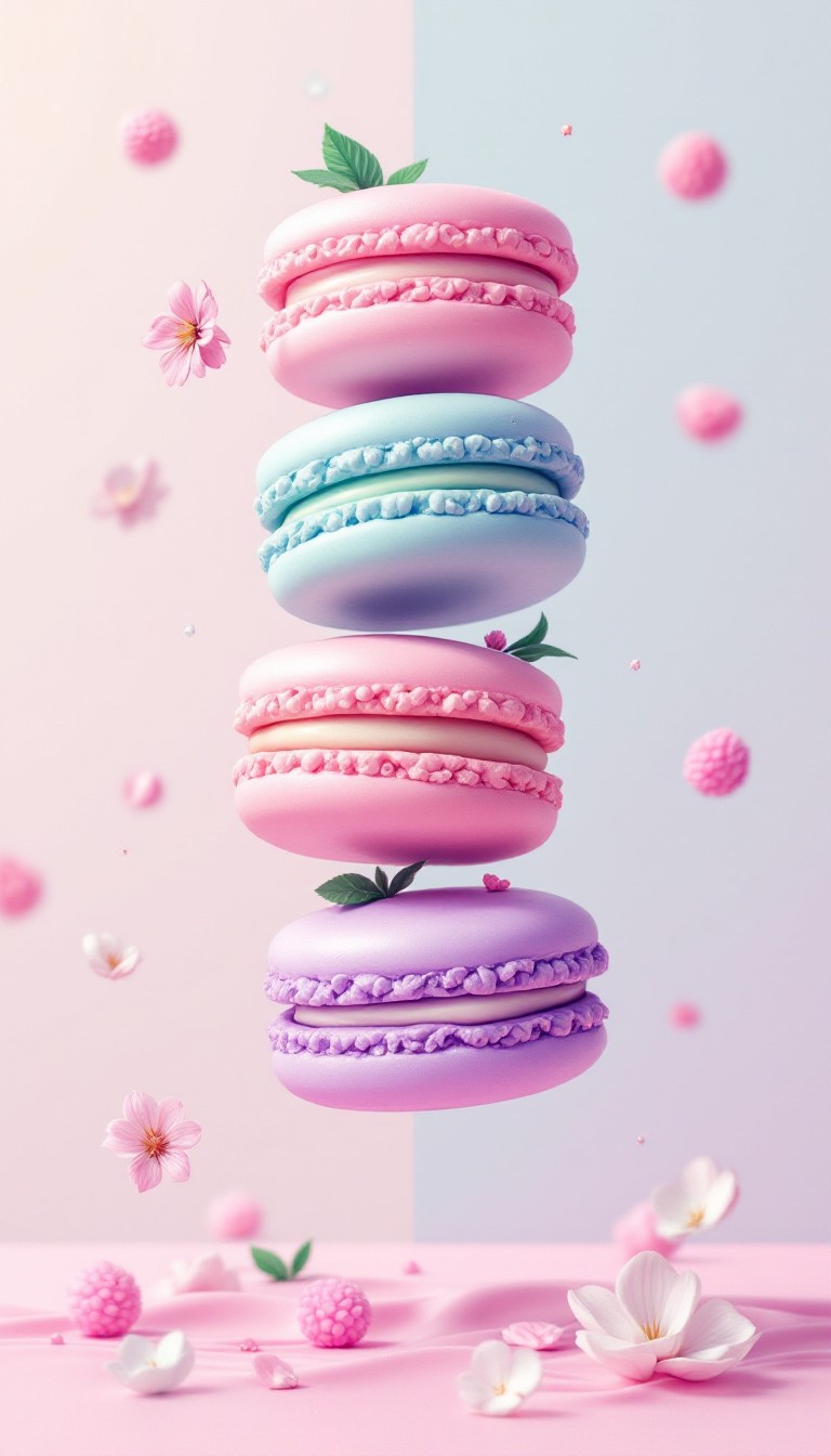 Floating Macaron Free Floating Pastel Macarons Image - Macaron, Pastel, Floating ...