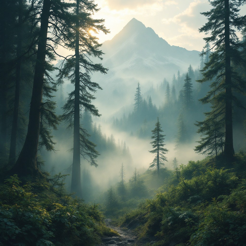 Free Misty Mountain Forest Image - Forest, Mountain, Mist | Download at ...