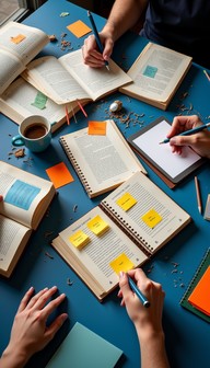 Free Collaborative study session Image - Studying, Books, Highlighters ...