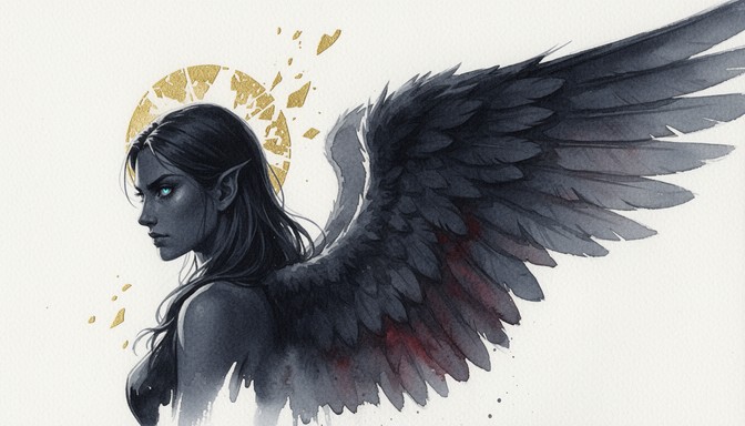 Free Fallen Angel Rising Image - Angel, Dark, Wings | Download at StockCake