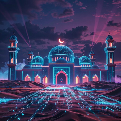 Free Neon Mosque Night Image - Mosque, Cyberpunk, Neon | Download at ...