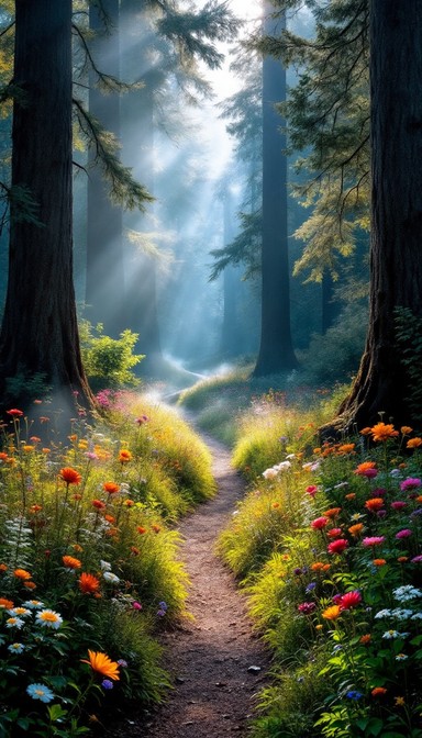 Free Enchanted Forest Path Image - Forest, Path, Sunlight | Download at ...