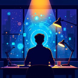 Free Midnight Code Session Image - Cyberpunk, Programmer, Coding ...