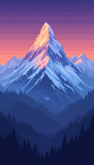 Free Pixel Mountain Twilight Image - Pixel, Mountain, Twilight ...