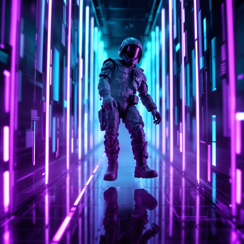 Space Explorer Color Free Neon Space Explorer Image - Cyberpunk, Synthwave, Astronaut ...