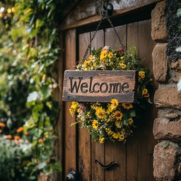 Rustic Welcome Flowers Free Floral Welcome Sign Image - Welcome, Floral, Rustic | Download at ...
