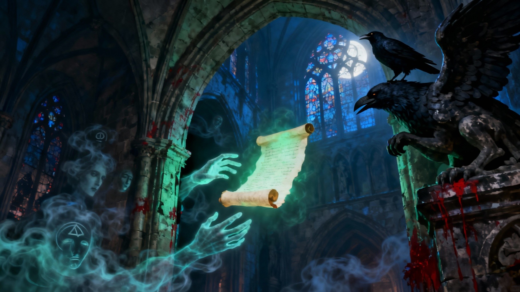 Dreaded Scroll Free Ghostly Scroll Arrives Image - Gothic, Supernatural, Cathedral ...