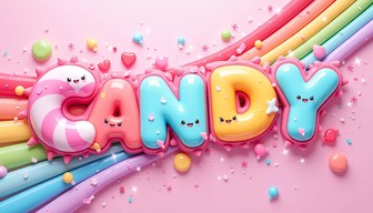 Free Colorful Candy Letters Image - Candy, Typography, Colorful ...
