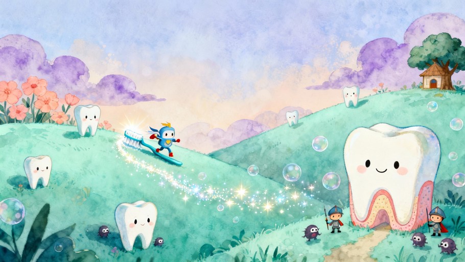 Tooth Friend Free Tooth Kingdom Adventure Image - Illustration, Children, Dental ...