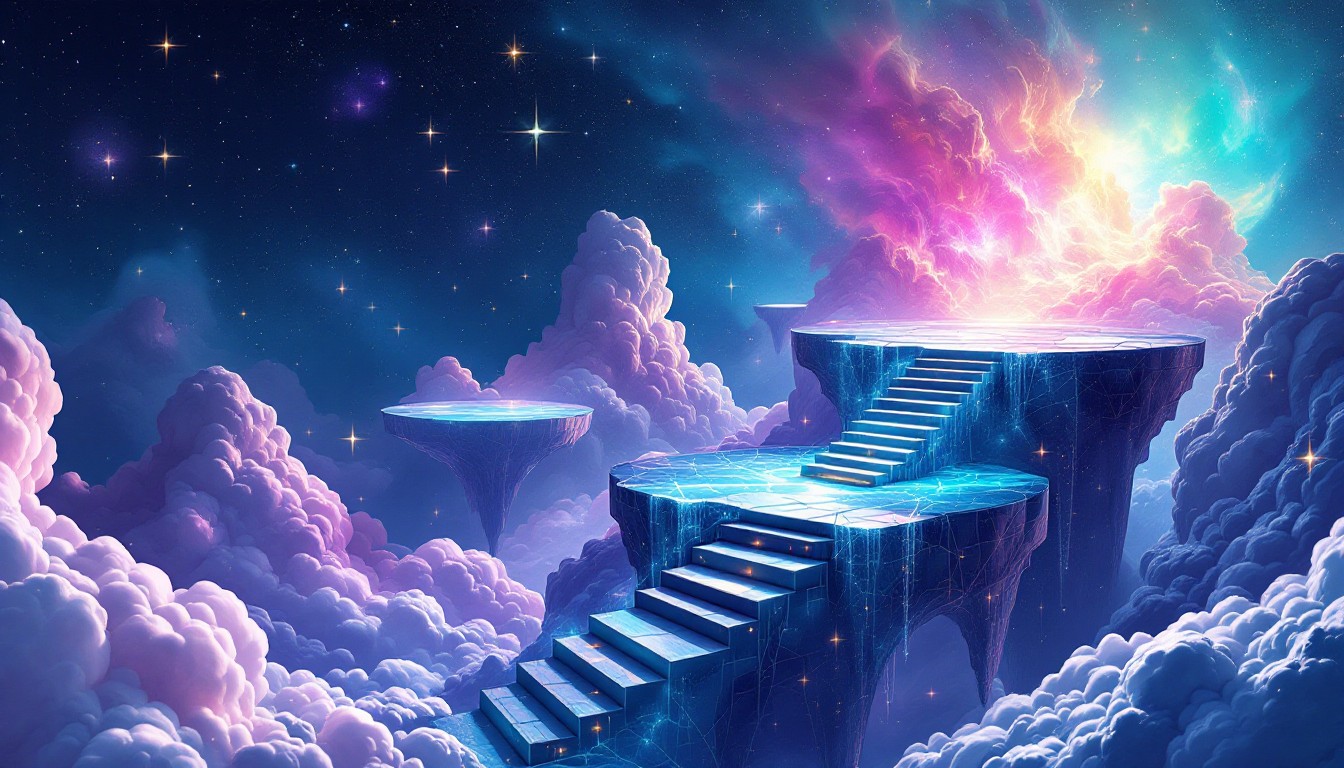 Free Celestial Terraces Float Image - Cosmic, Terraces, Stairs ...