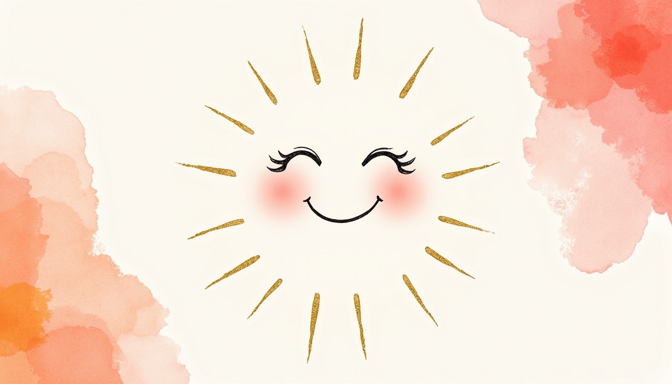 Free Radiant Sunshine Smile Image - Sunshine, Watercolor, Minimal ...