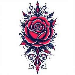 Free Blooming Rose Tattoo Image | Download at StockCake