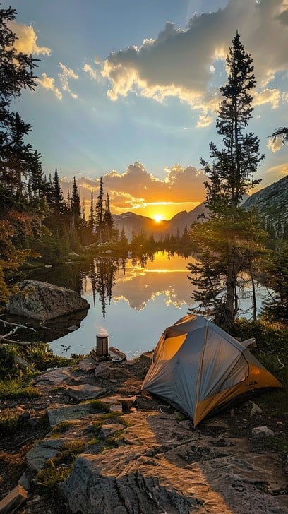 Free Sunset Camping Bliss Image | Download at StockCake