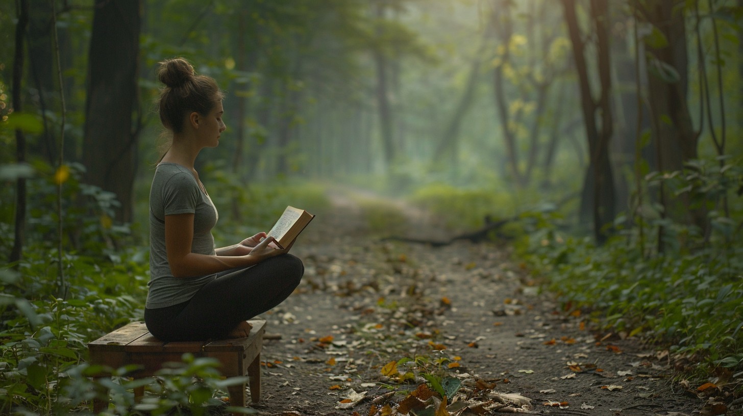 Am Using Reading Images Free Serene Reading Moment Image - Reading, Forest, Woman | Download at ...