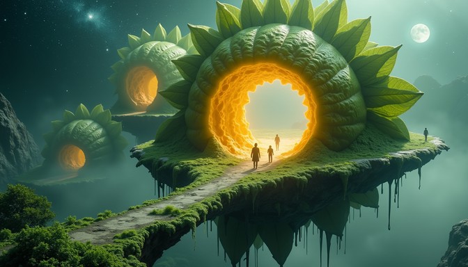 Free Luminous Leaf Portal Image | Download at StockCake