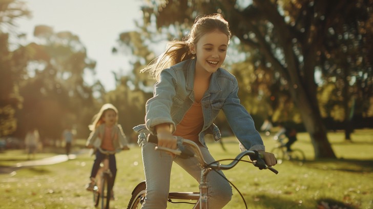 Happy Bike Ride Free Joyful Bike Ride Image - Joy, Bicycle, Girl | Download at StockCake