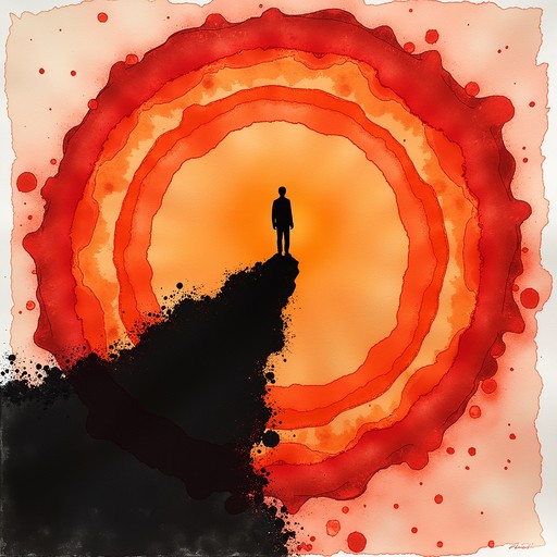 Free Descent Into Inferno Image - Watercolor, Silhouette, Falling ...