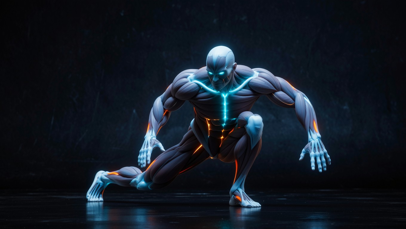 Photogenic Muscle Free Glowing Muscle Anatomy Image - Anatomy, Muscular, Glowing ...