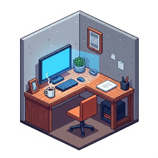 Free Pixelated Cozy Workspace Image - Workspace, Pixel, Isometric ...