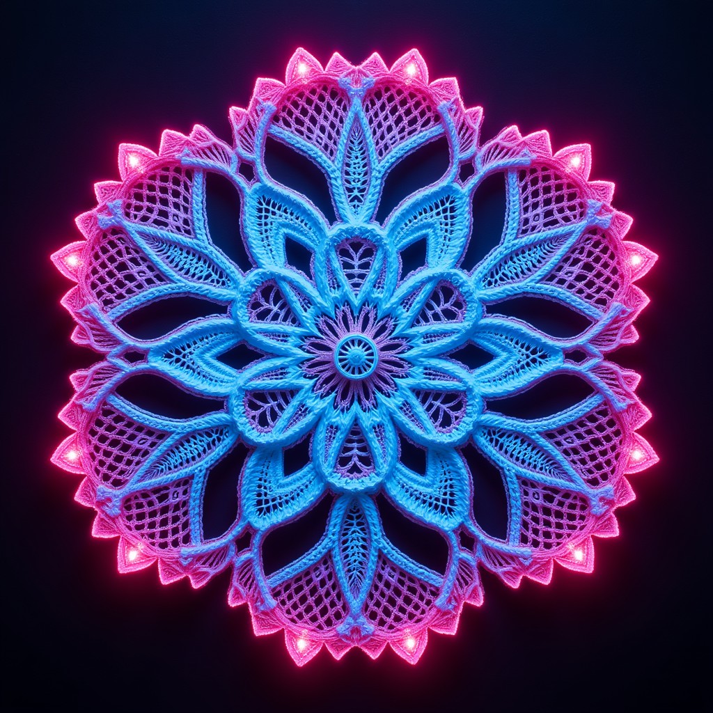 Free Neon Lace Matrix Image - Neon, Cyberpunk, Mandala | Download at ...