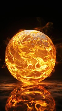 Free Fiery Orb Glowing Image - Fire, Sphere, Glow | Download at StockCake