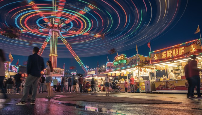 Free Vibrant Light Trails Image - Amusement, Park, Ride | Download at ...