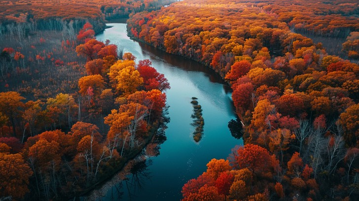 Free Autumn River Serenity Image - Autumn, River, Forest | Download at ...
