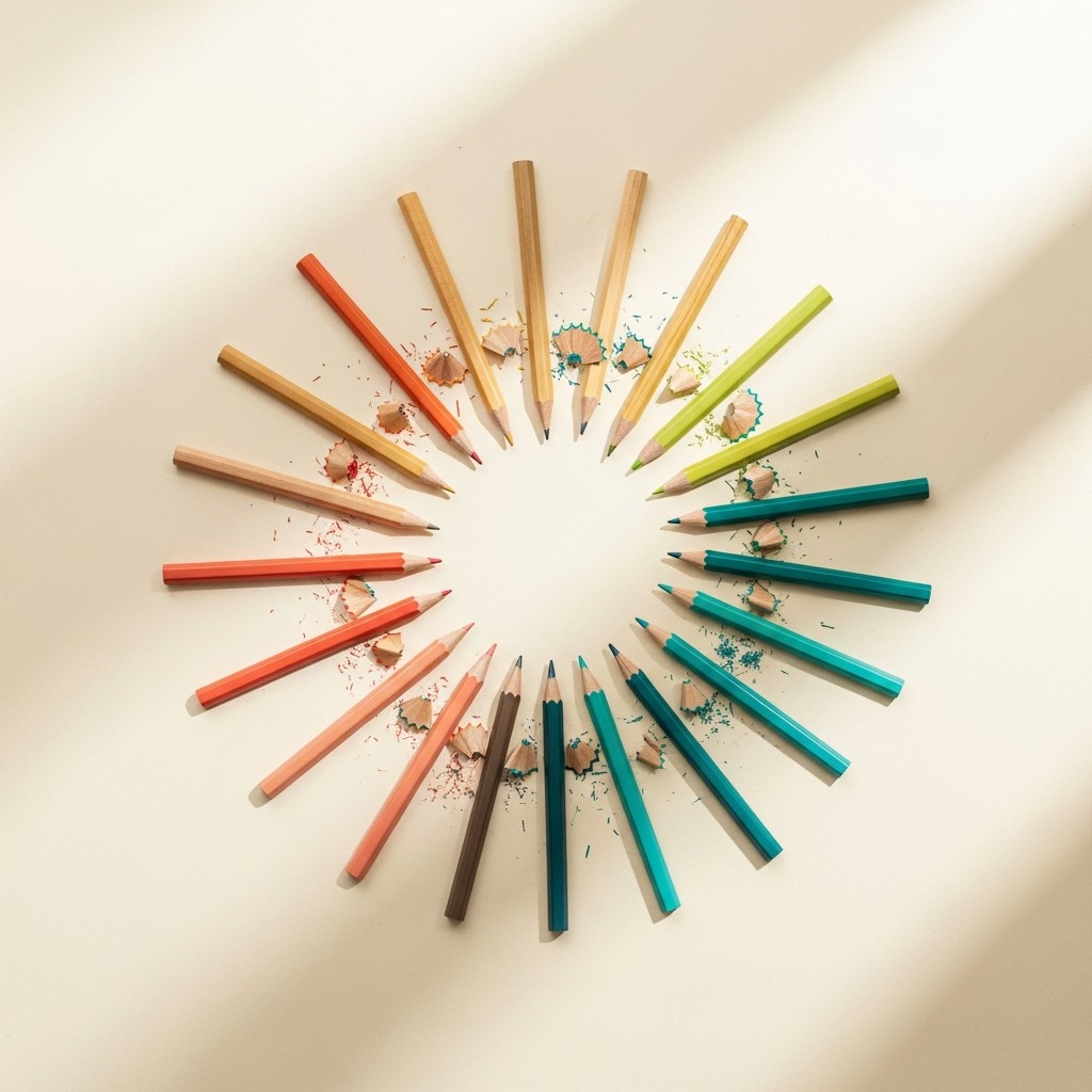 Free Creative Circle Formation Image - Pencils, Circular, Gradient ...
