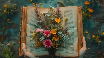 Free Floral Book Display Image - Flowers, Book, Bloom | Download at ...