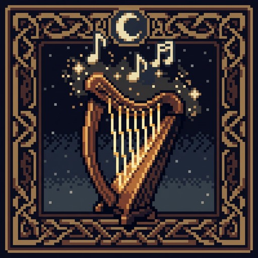 Free Celtic Harp Magic Image - Pixel, Art, Harp | Download at StockCake