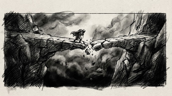 Bridge Abyss Download Bridge Over Abyss Image - Charcoal, Sketch, Bridge | StockCake