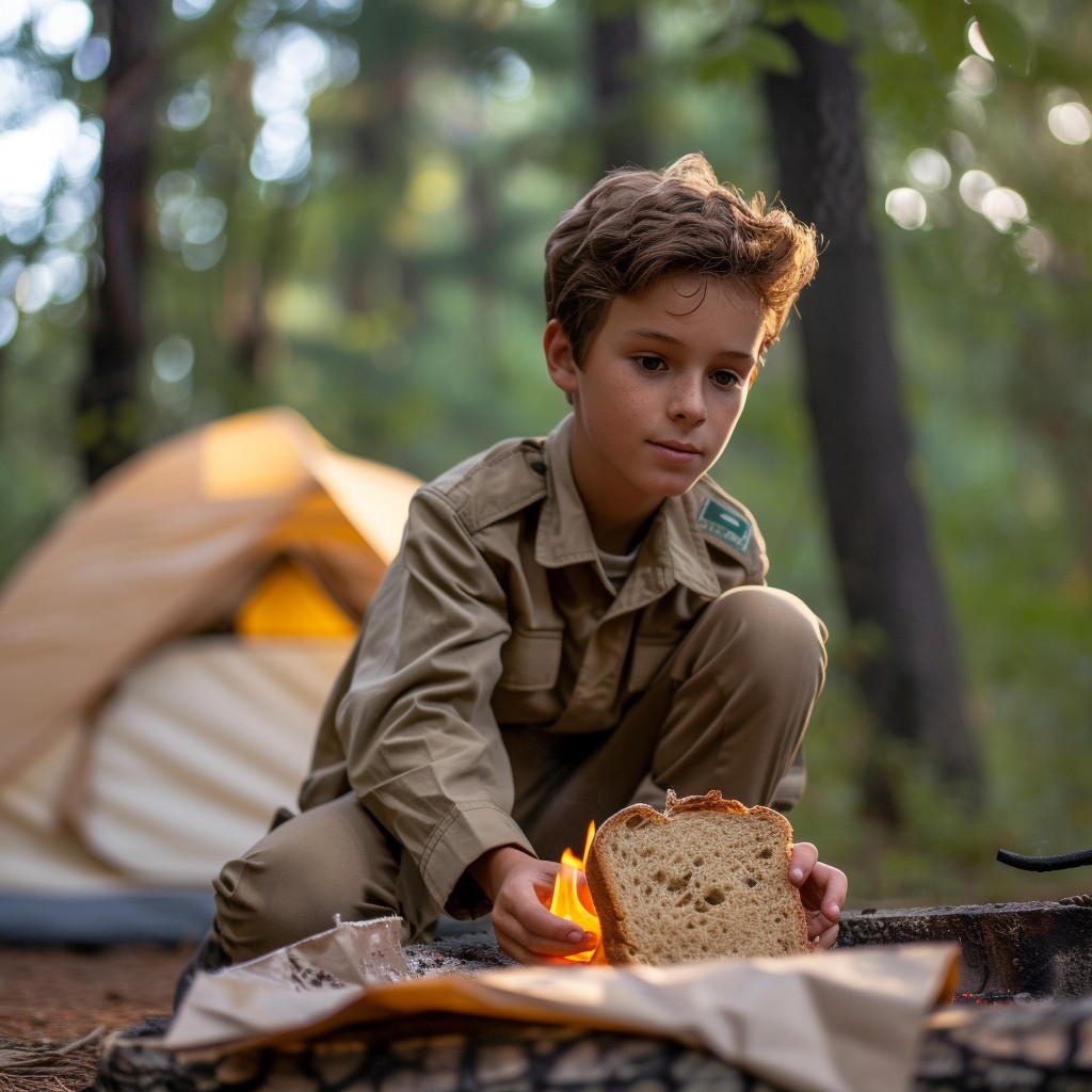 Free Camping Toast Making Image - Camping, Child, Toast | Download at ...