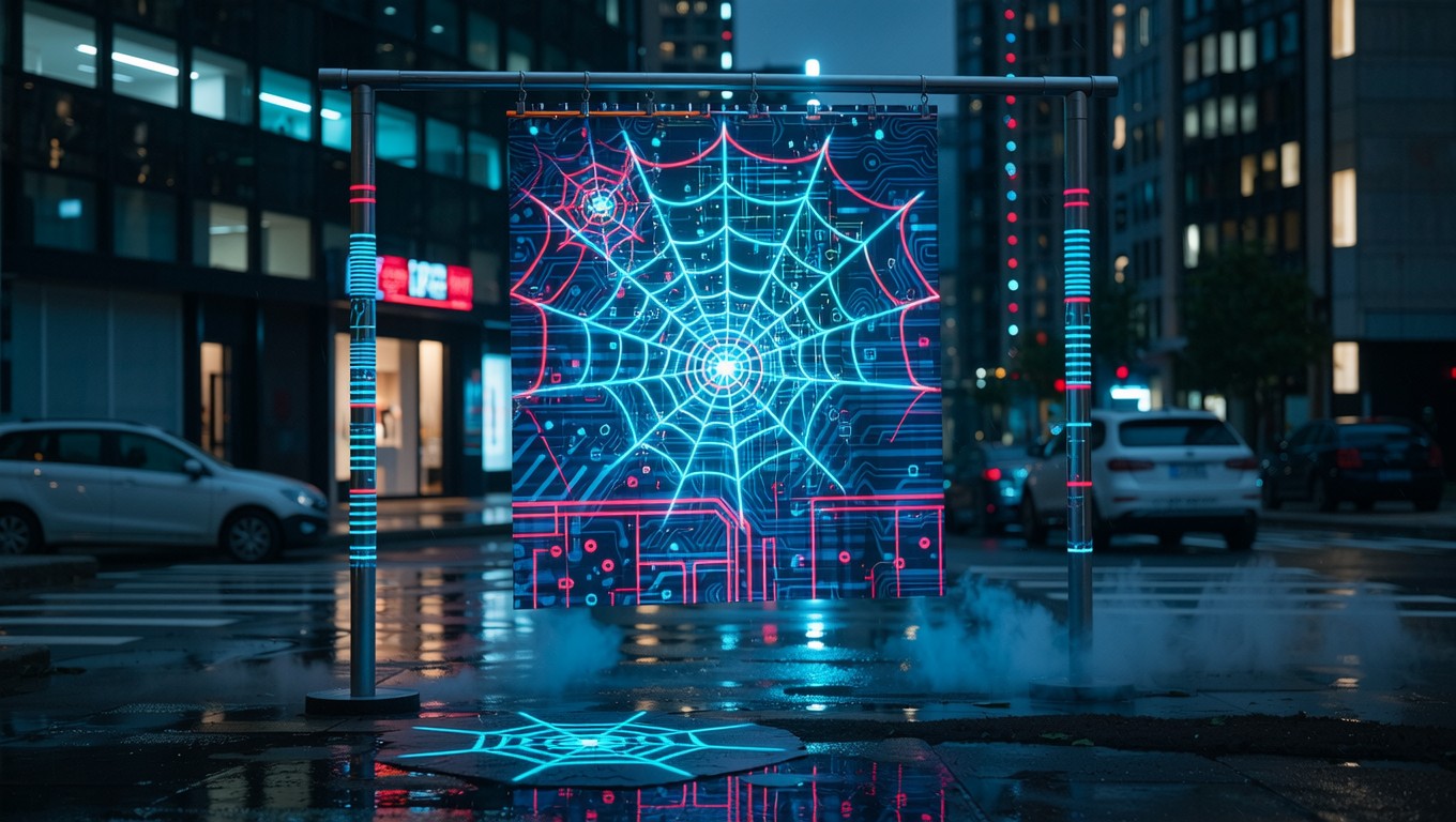 Free Neon Web Matrix Image - Cyberpunk, Neon, Spiderweb | Download at ...