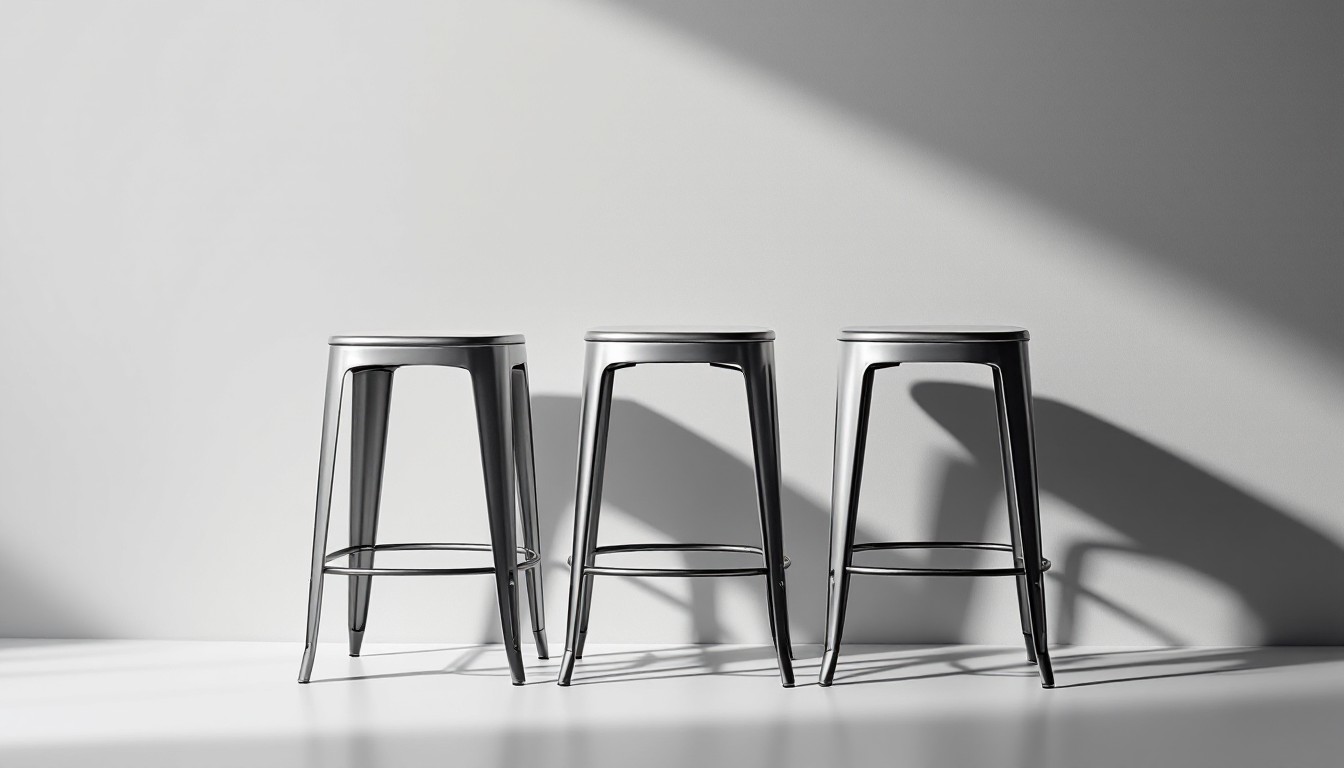 Metal Color Stool Free Metallic Stools Shadow Image - Minimal, Industrial, Geometric ...
