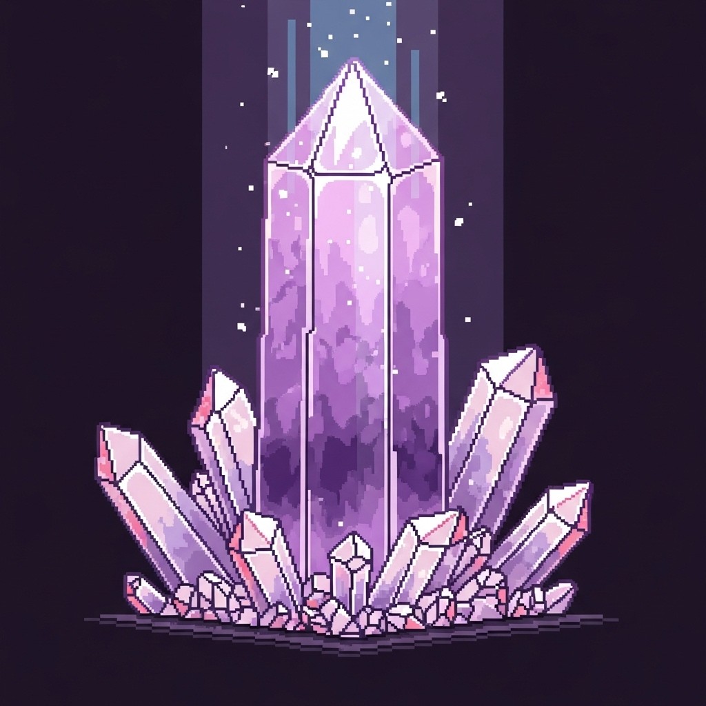 Free Glowing Crystal Beacon Photo - Crystal, Amethyst, Pixel | Download ...